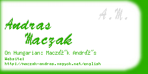 andras maczak business card